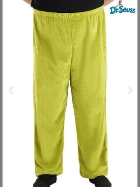 NWT Plus Size Dr. Seuss the Grinch Velboa Pants Halloween Costume Sz XXL